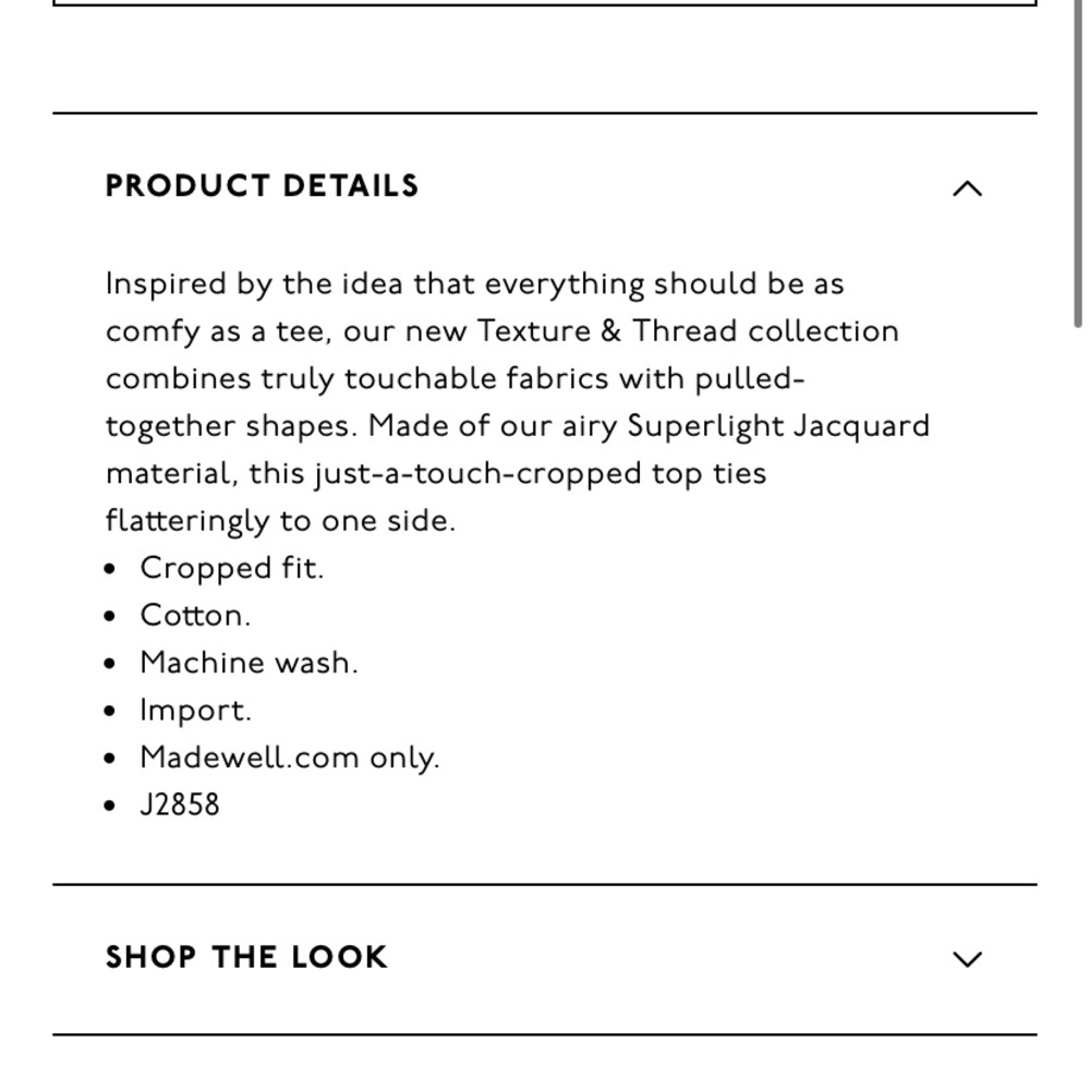 Madewell Texture & Thread Wrap-Tie Top - Picture 5 of 8